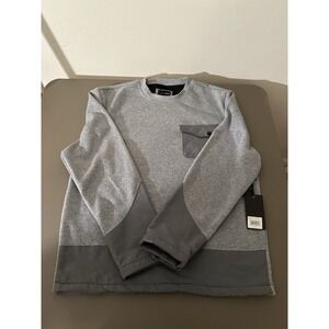 Hudson & Barrow Fleece Long Sleeve Sweater Men's Size Large Heather Grey